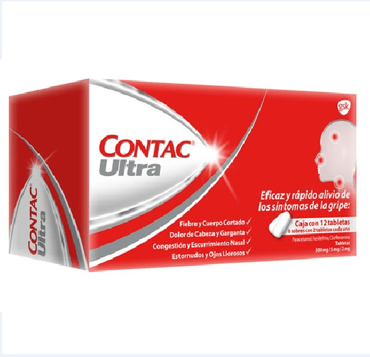 Contac Ultra Tabletas C Pares Distribuidora Puebla Comercial